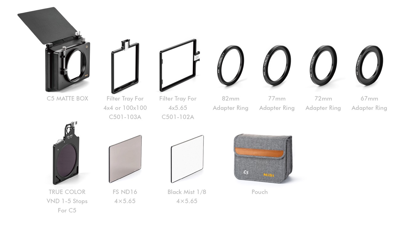 NiSi C5 Filmmaker Kit Lieferumfang